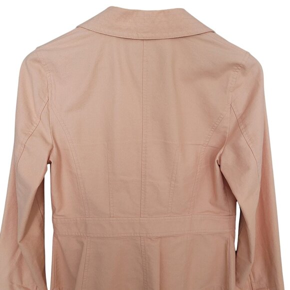 Ann Taylor Loft 3 Button Lightweight Jacket Womens Size 4 Peach Pockets - Picture 10 of 12